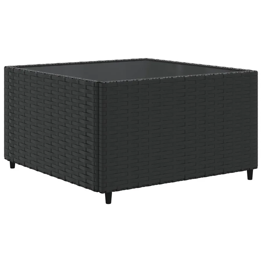 Salon de jardin 6 pcs avec coussins Noir Résine tressée - 5