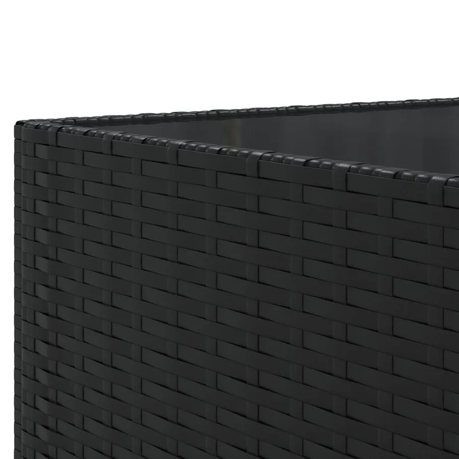 Salon de jardin 6 pcs avec coussins Noir Résine tressée - 9