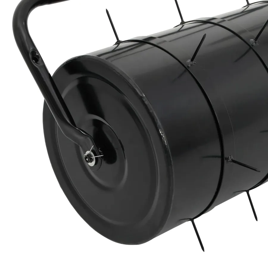 Rouleau à gazon de jardin à tirer et colliers d'aérateur 63 L fer acier - 6