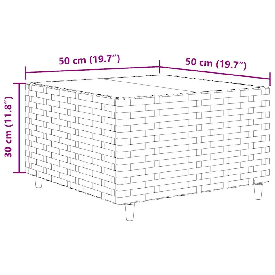 Salon de jardin 8 pcs avec coussins Gris Résine tressée - 16