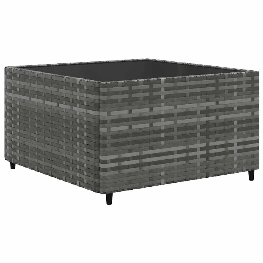 Salon de jardin 8 pcs avec coussins Gris Résine tressée - 5