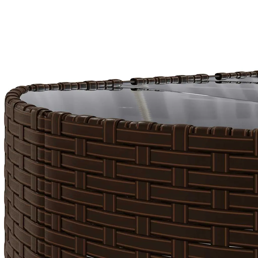 Salon de jardin avec coussins 7 pcs marron résine tressée - 9