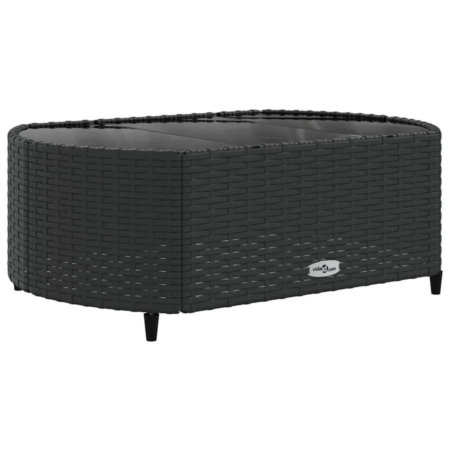 Salon de jardin 6 pcs avec coussins noir résine tressée - 5