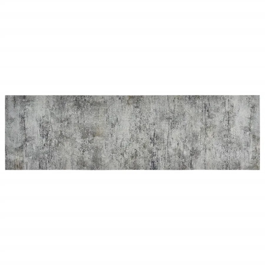 Tapis de cuisine lavable impression béton 60x180 cm velours - 2