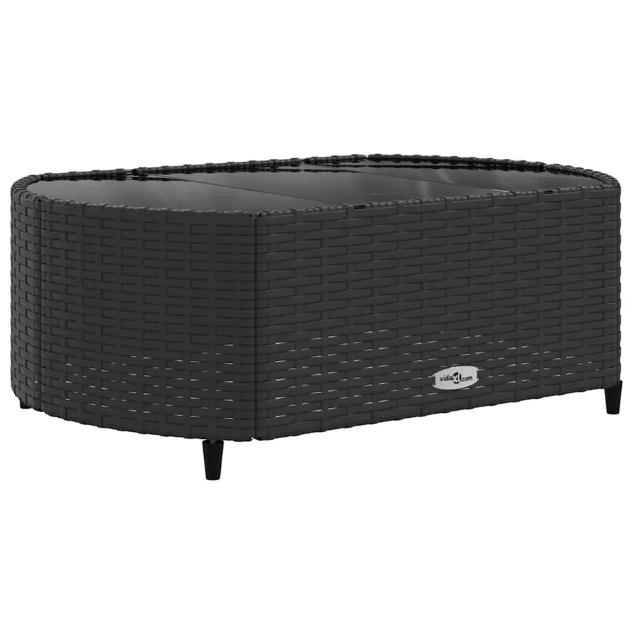 Salon de jardin 6 pcs avec coussins noir résine tressée - 5