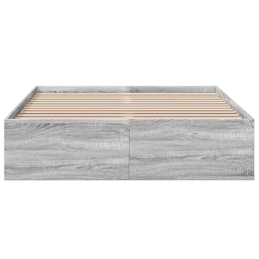 Cadre de lit sans matelas sonoma gris 120x190 cm - 4