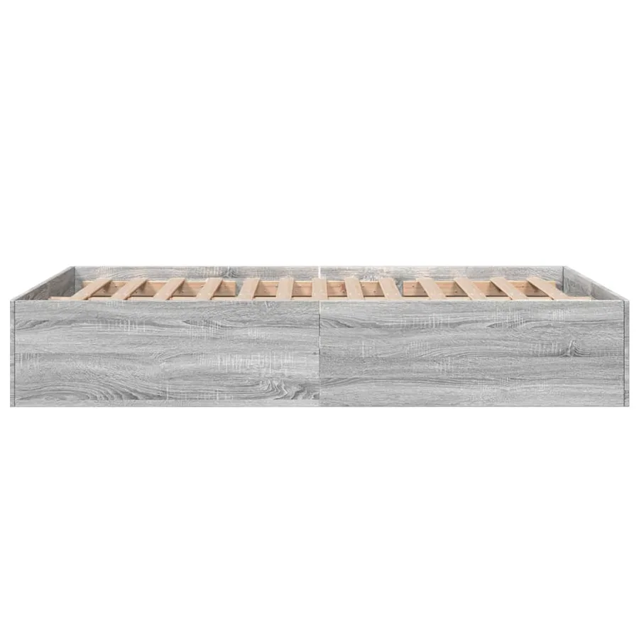 Cadre de lit sans matelas sonoma gris 120x190 cm - 5