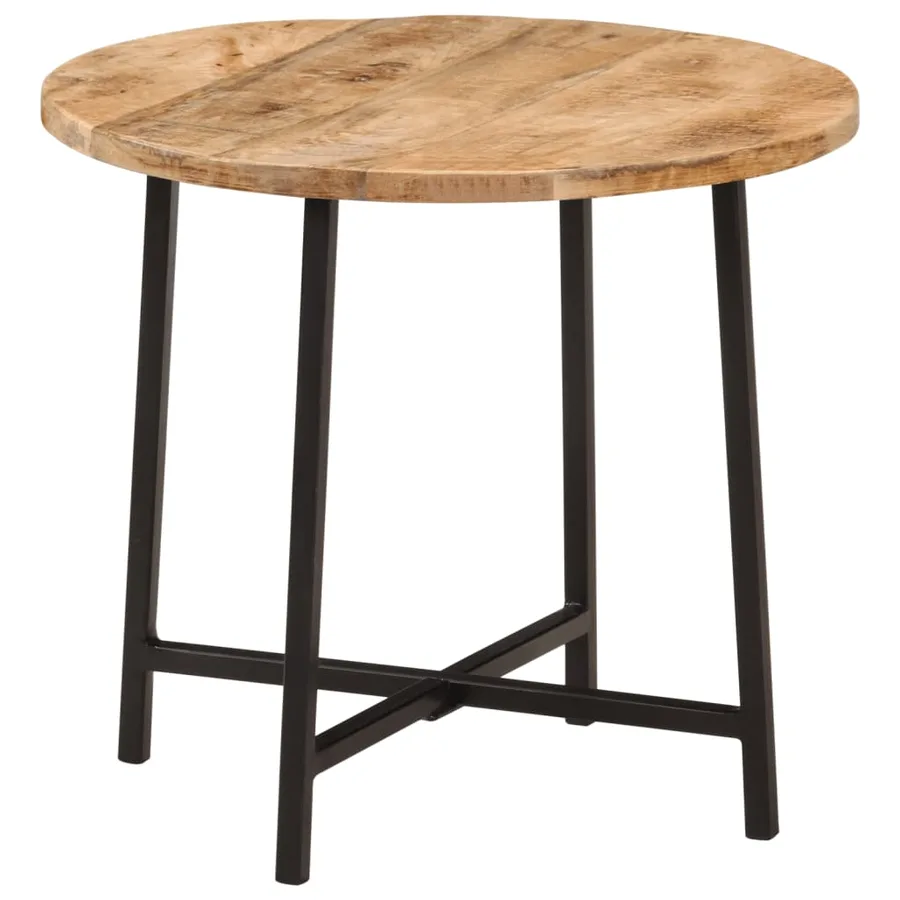 Table basse 45x45x40 cm bois de manguier solide et fer - 10