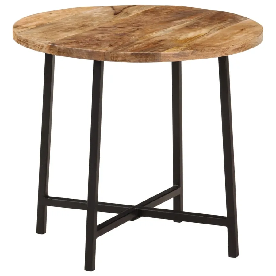Table basse 45x45x40 cm bois de manguier solide et fer - 11
