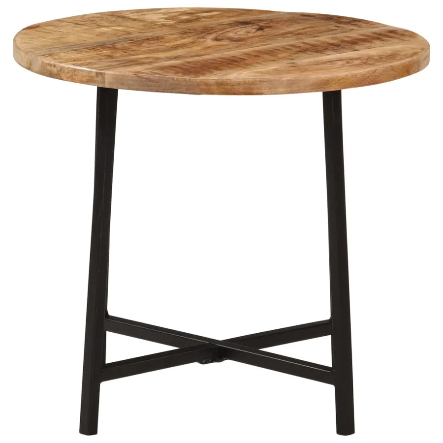 Table basse 45x45x40 cm bois de manguier solide et fer - 2