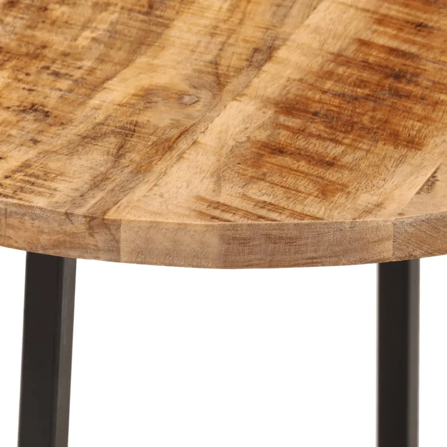 Table basse 45x45x40 cm bois de manguier solide et fer - 5