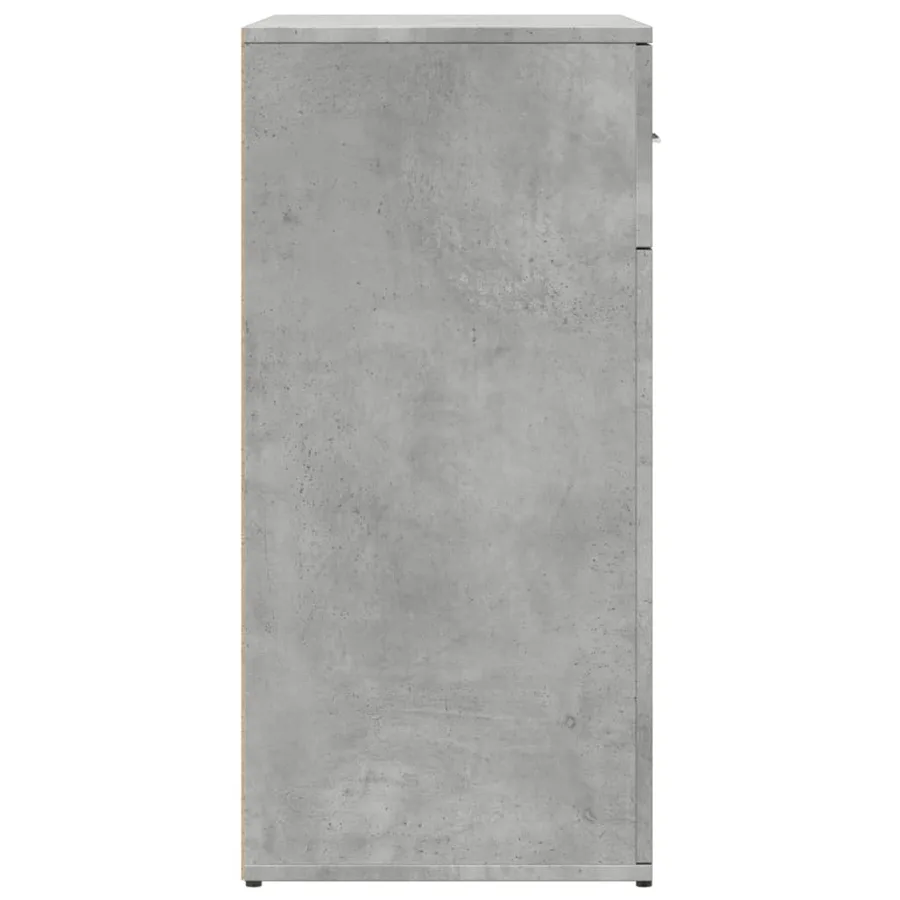 Buffet gris béton 79x38x80 cm bois d'ingénierie - 6
