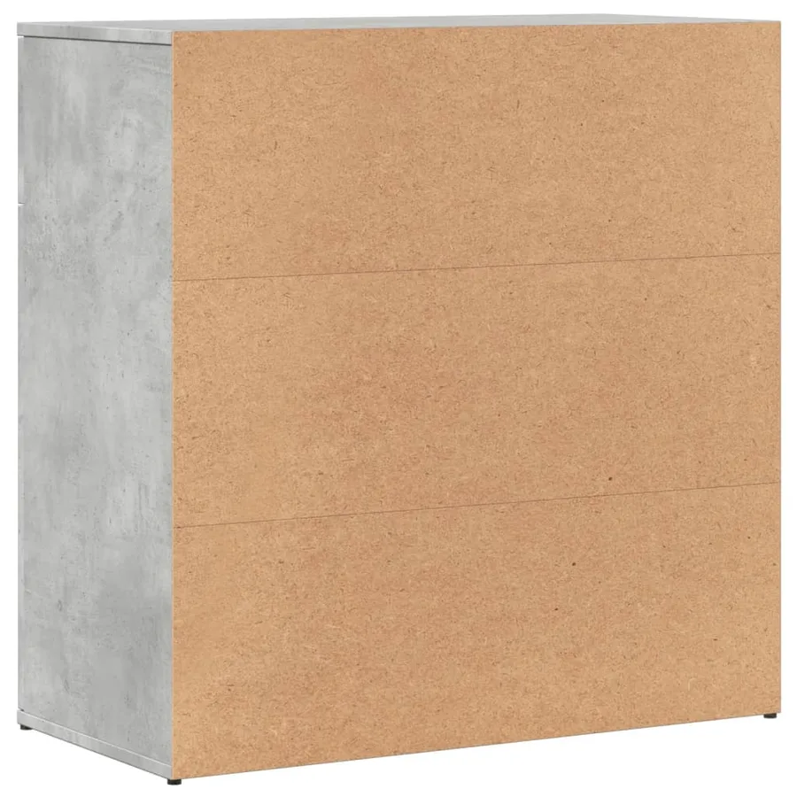 Buffet gris béton 79x38x80 cm bois d'ingénierie - 7