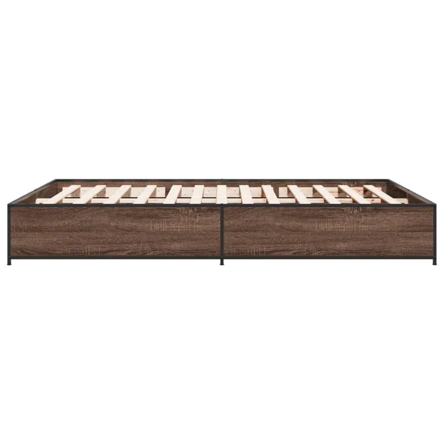 Cadre de lit sans matelas chêne marron 140x200 cm - 5