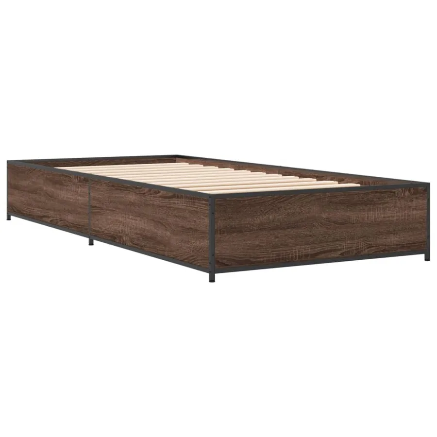 Cadre de lit sans matelas chêne marron 90x190 cm - 3
