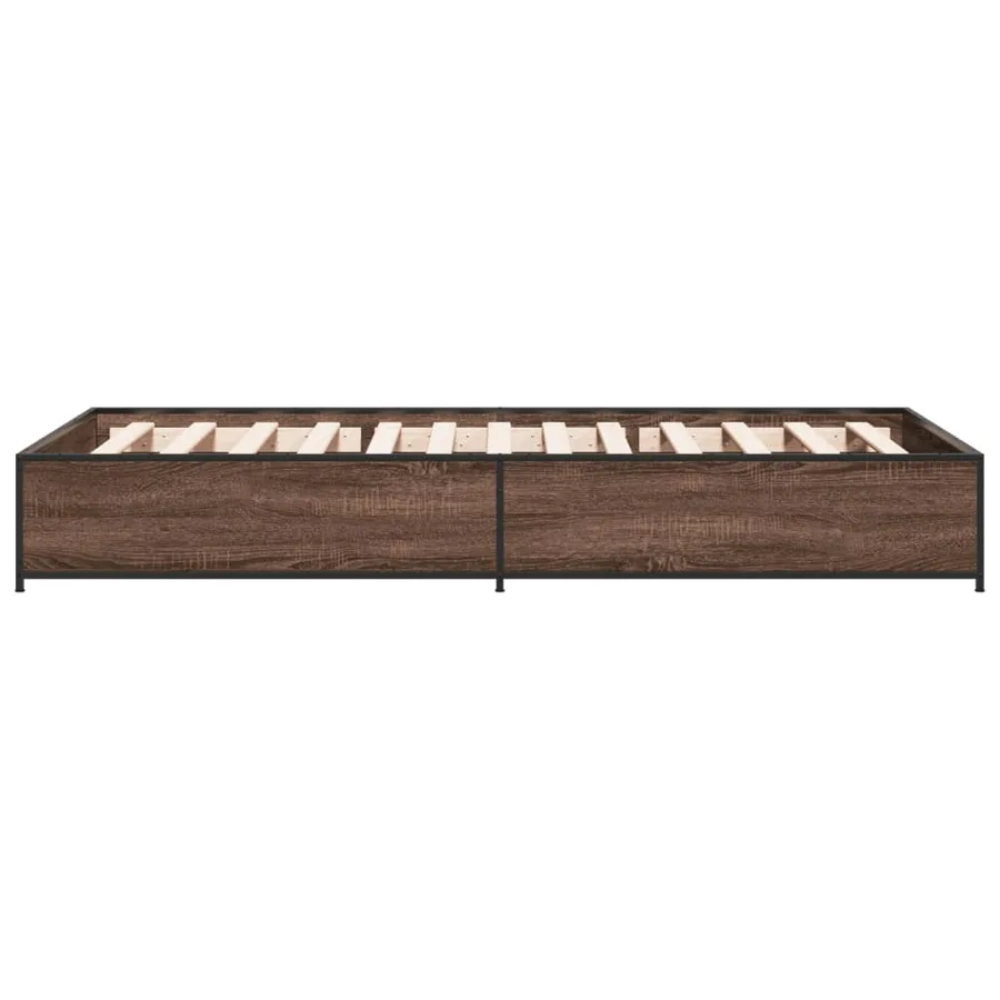 Cadre de lit sans matelas chêne marron 90x190 cm - 5
