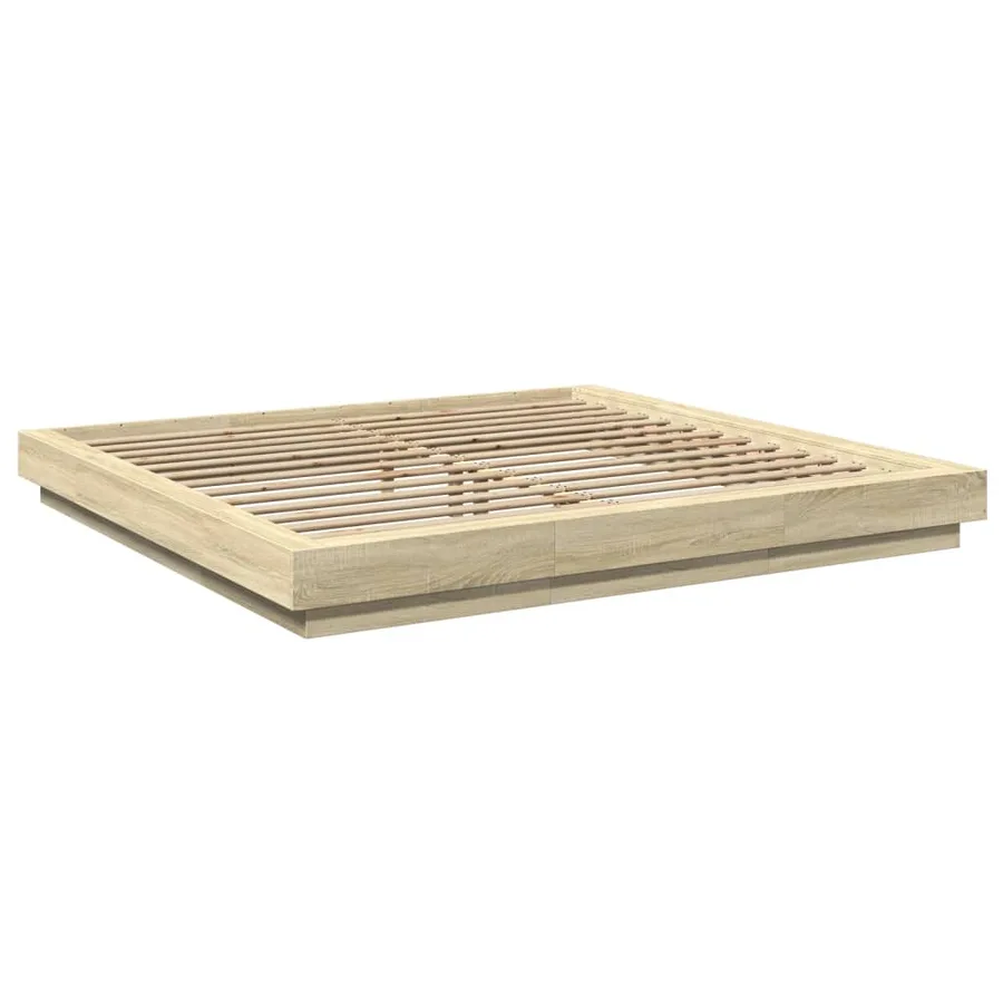 Cadre de lit avec lumières LED sans matelas 200x200 cm - 3