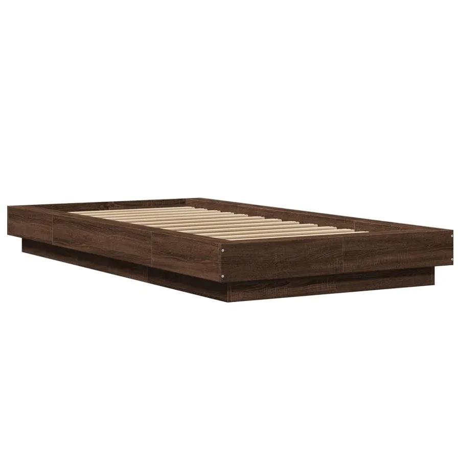 Cadre de lit sans matelas chêne marron 90x190 cm - 3