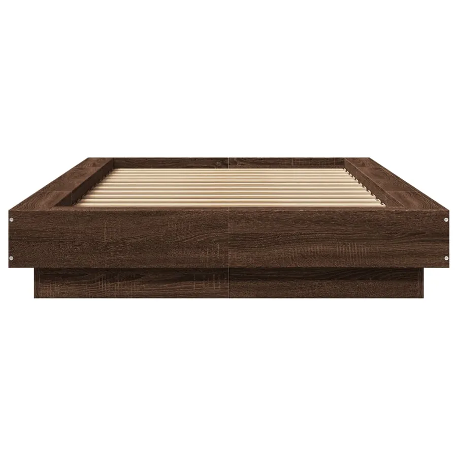 Cadre de lit sans matelas chêne marron 90x190 cm - 4