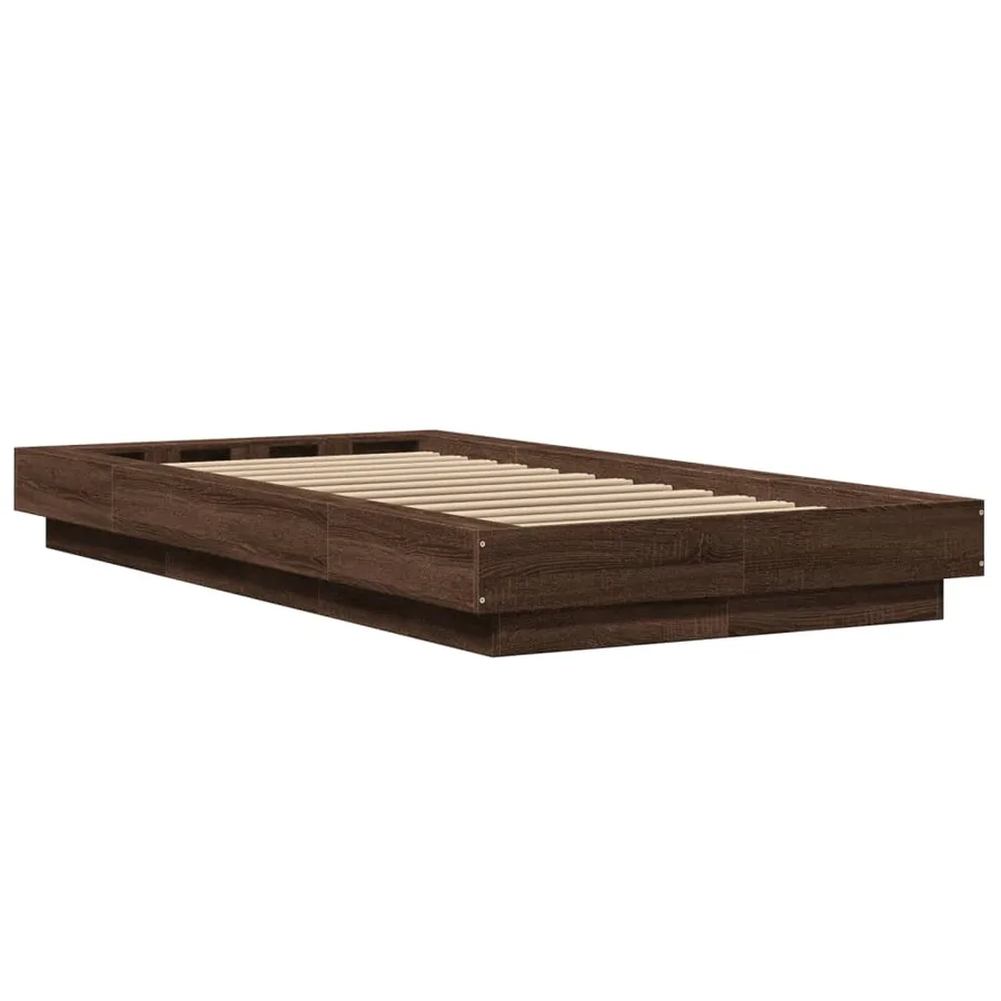 Cadre de lit sans matelas chêne marron 90x190 cm - 6