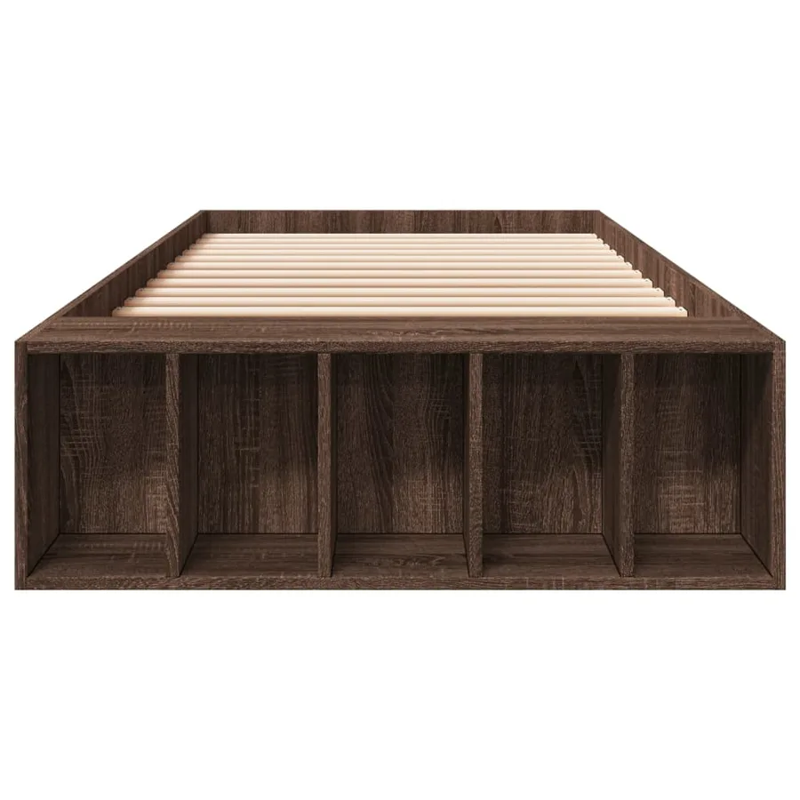 Cadre de lit sans matelas chêne marron 90x190 cm - 4