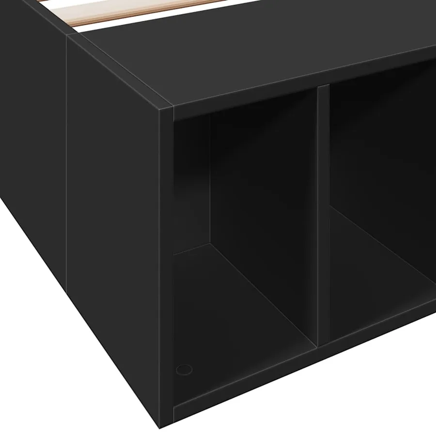 Cadre de lit sans matelas noir 90x190 cm - 7