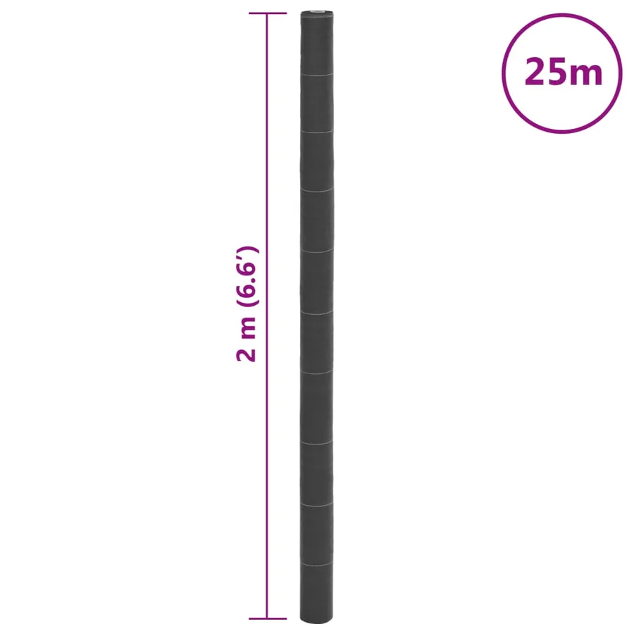 Membrane anti-mauvaises herbes noir 2x25 m PP - 8
