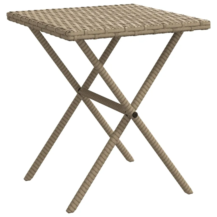 Chaises longues lot de 2 avec table beige résine tressée - 8