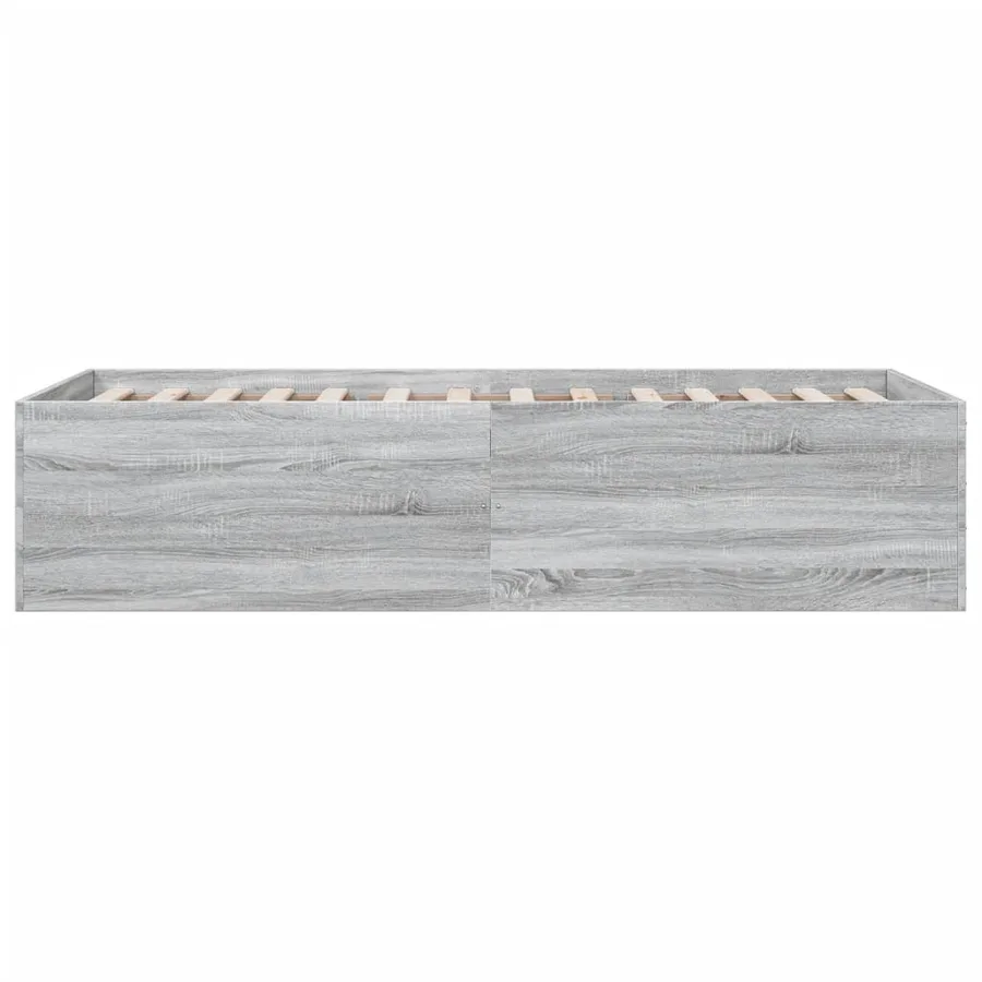 Cadre de lit sans matelas sonoma gris 75x190 cm - 5