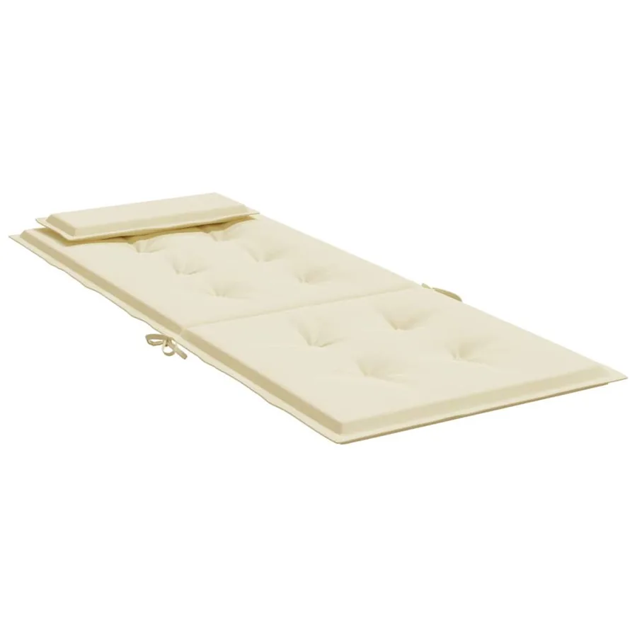 Coussins de chaise à dossier haut lot de 6 crème tissu oxford - 6