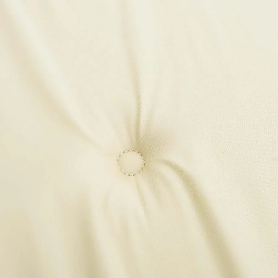 Coussins de chaise à dossier haut lot de 6 crème tissu oxford - 8