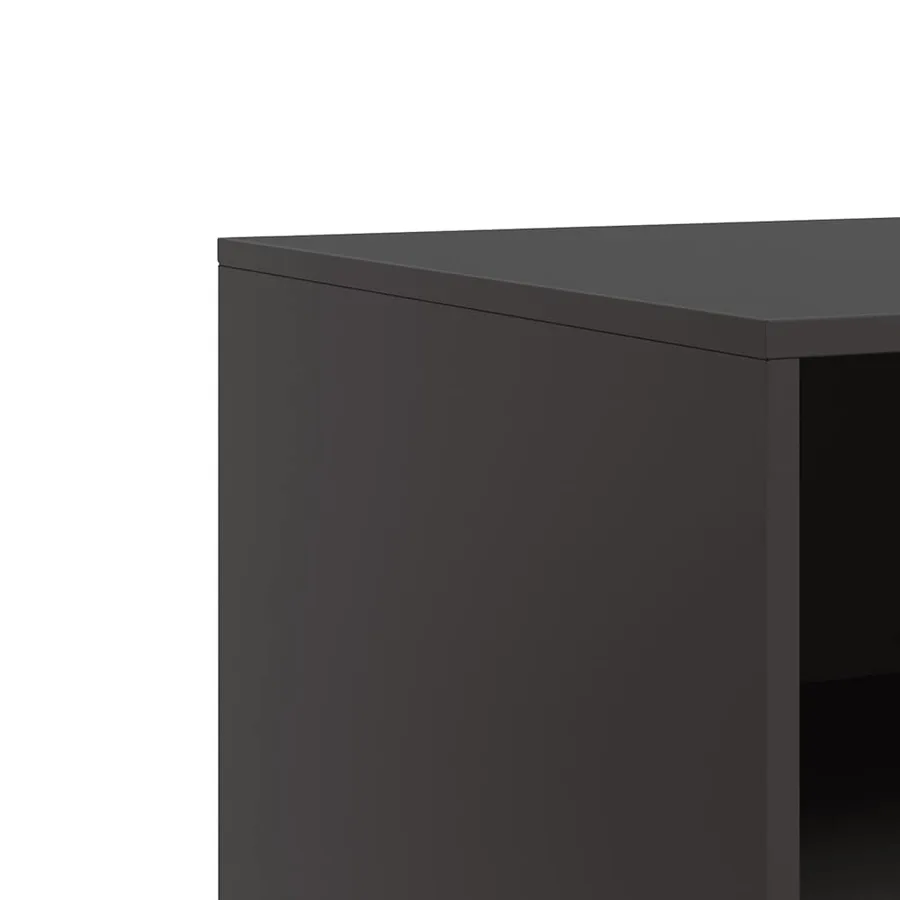 Meuble TV noir 67x39x44 cm acier - 10