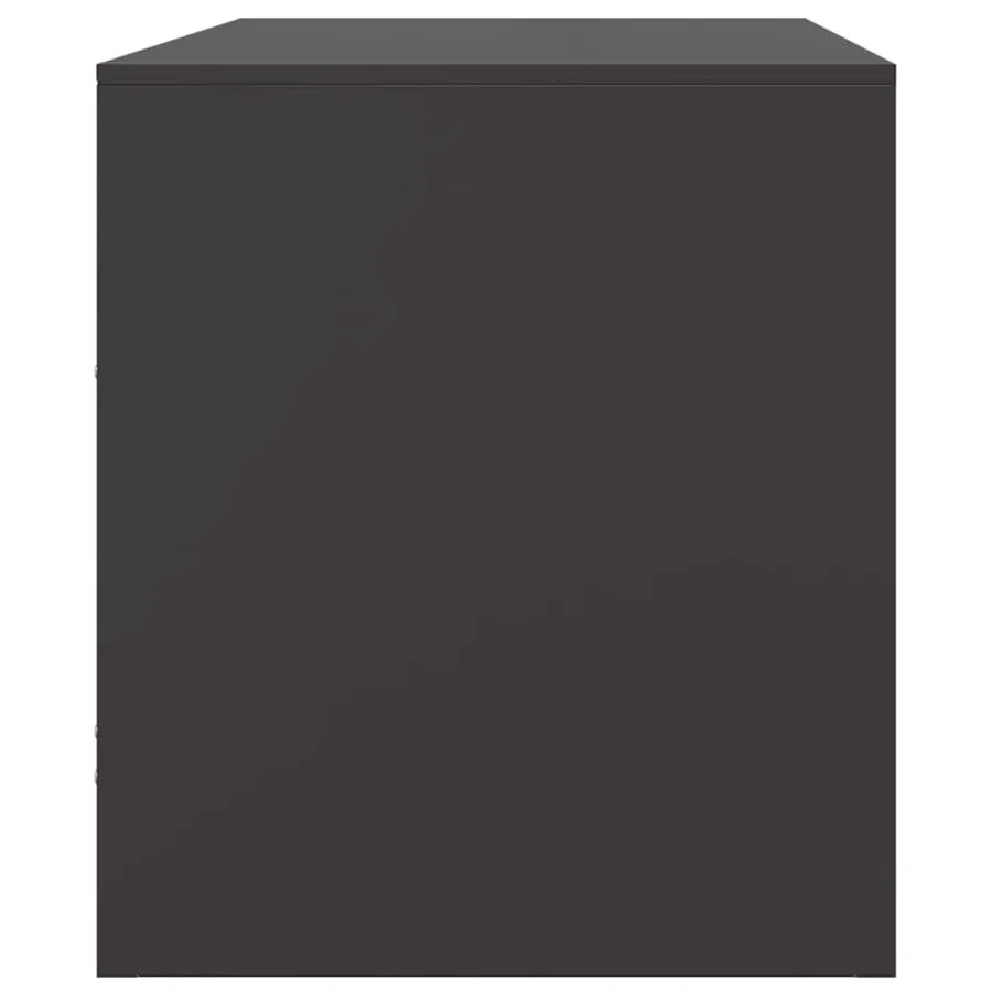 Meuble TV noir 67x39x44 cm acier - 8