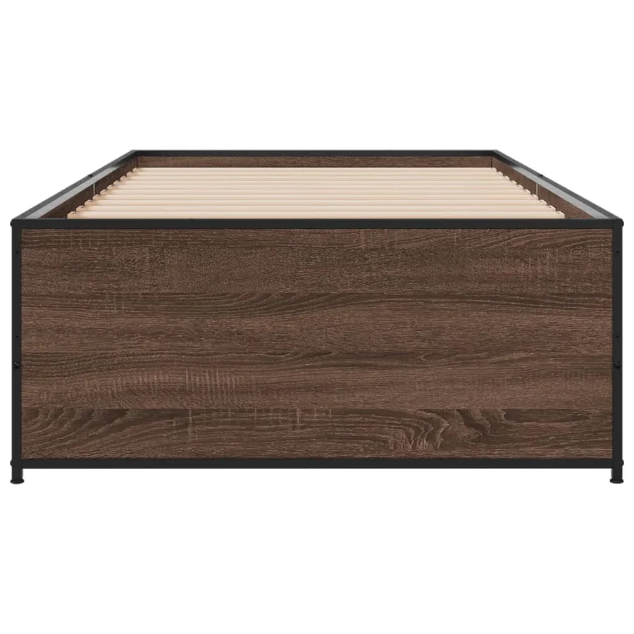 Cadre de lit sans matelas chêne marron 90x200 cm - 4