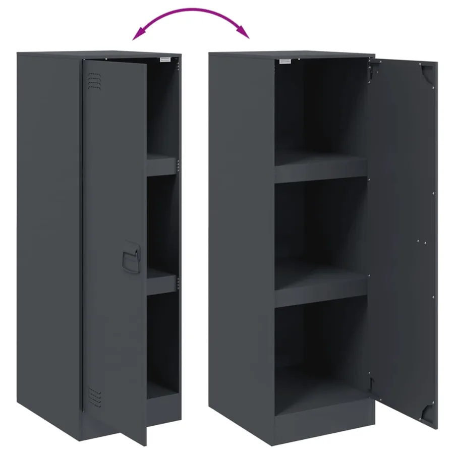 Buffet anthracite 34,5x39x107 cm acier - 10