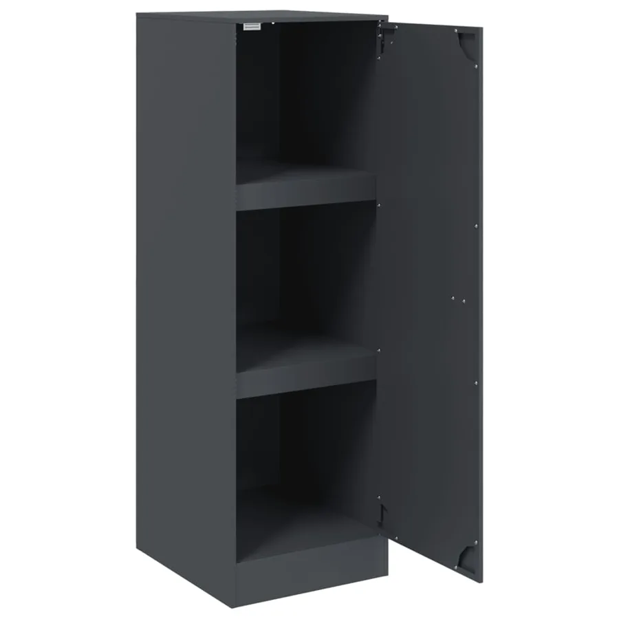 Buffet anthracite 34,5x39x107 cm acier - 7