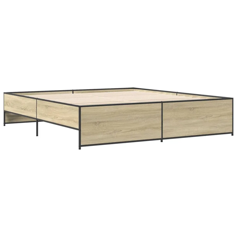 Cadre de lit sans matelas chêne sonoma 180x200 cm - 6