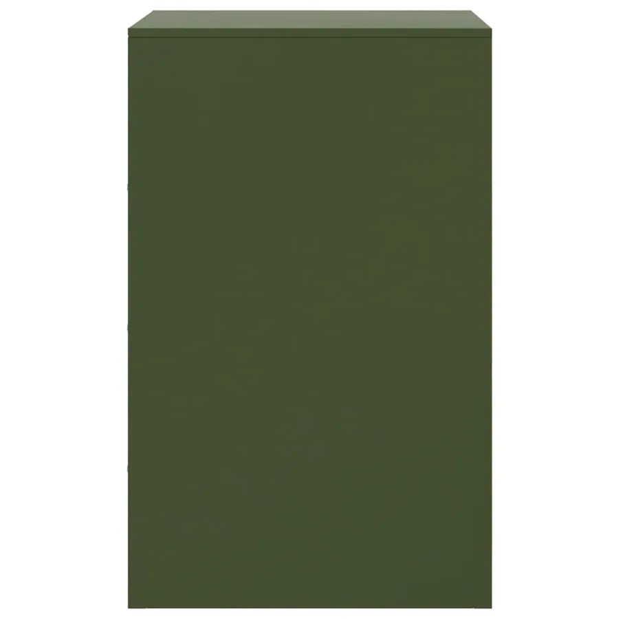 Tables de chevet 2 pcs vert olive 34,5x39x62 cm acier - 8