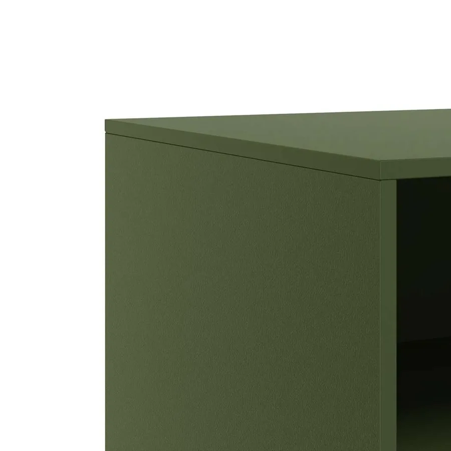 Meuble TV vert olive 67x39x44 cm acier - 10