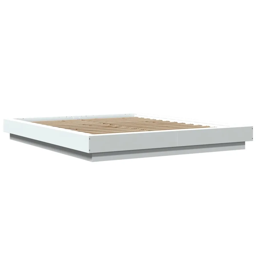 Cadre de lit sans matelas blanc 150x200 cm - 3