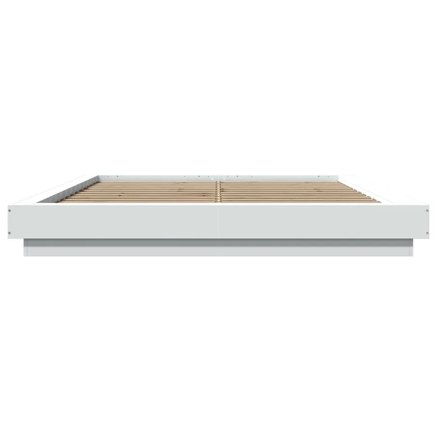 Cadre de lit sans matelas blanc 150x200 cm - 4