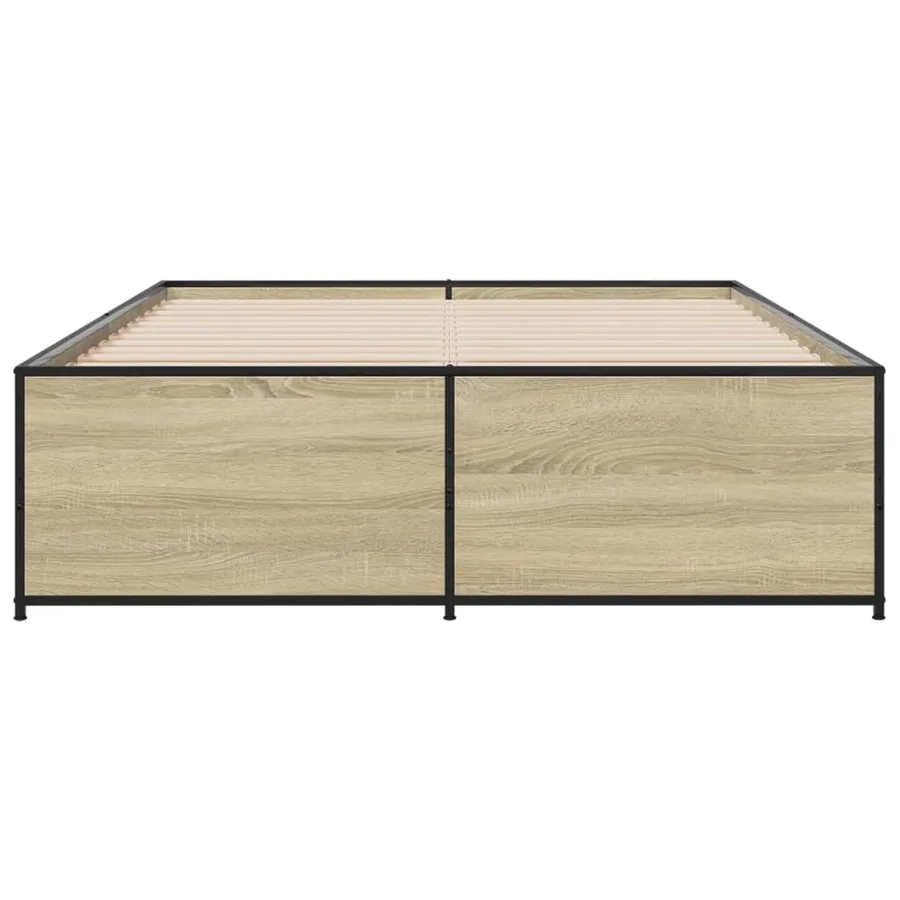 Cadre de lit sans matelas chêne sonoma 120x190 cm - 4