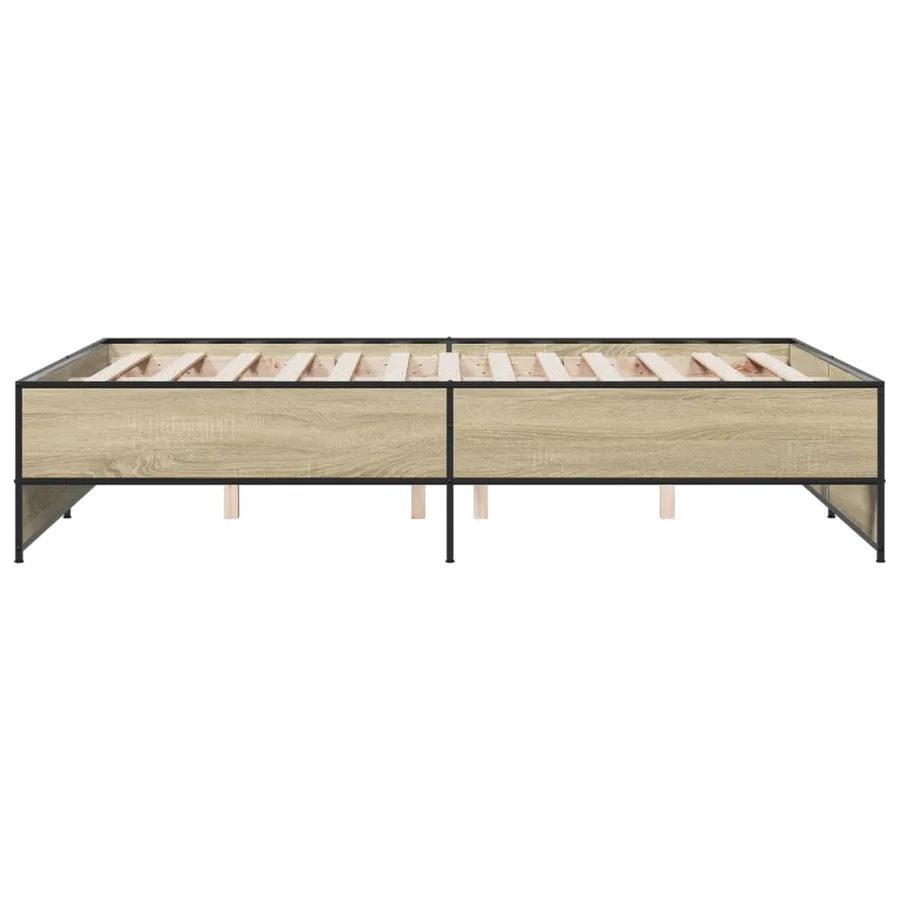 Cadre de lit sans matelas chêne sonoma 120x190 cm - 5