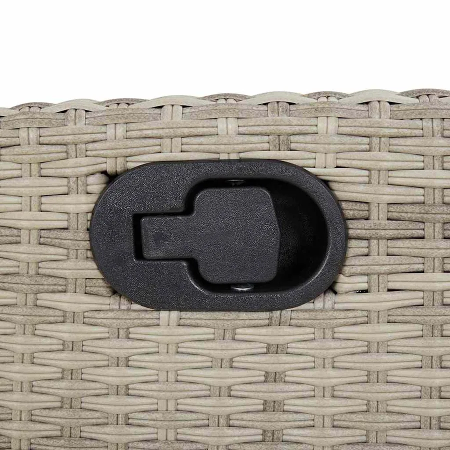 Ensemble à manger de jardin et coussins 7 pcs gris clair rotin - 6