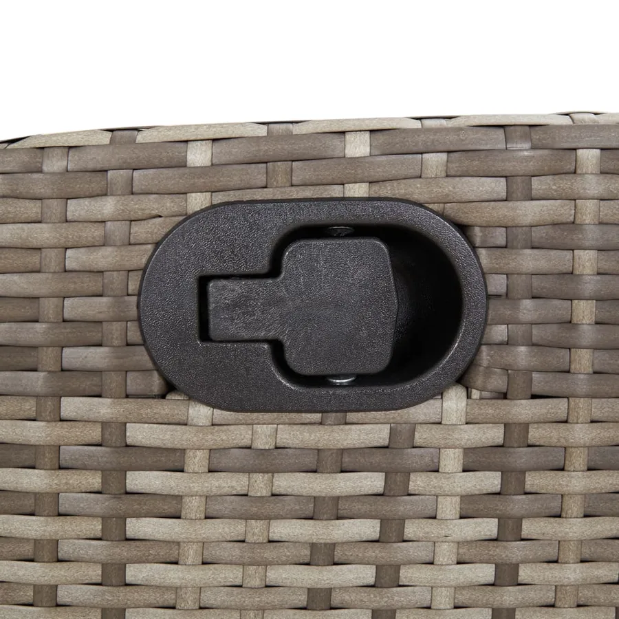 Ensemble à manger de jardin et coussins 7 pcs gris rotin - 7