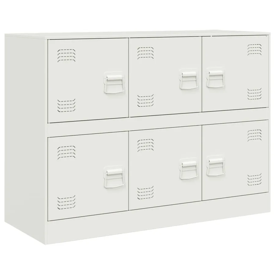 Buffet blanc 99x39x73 cm acier - 2