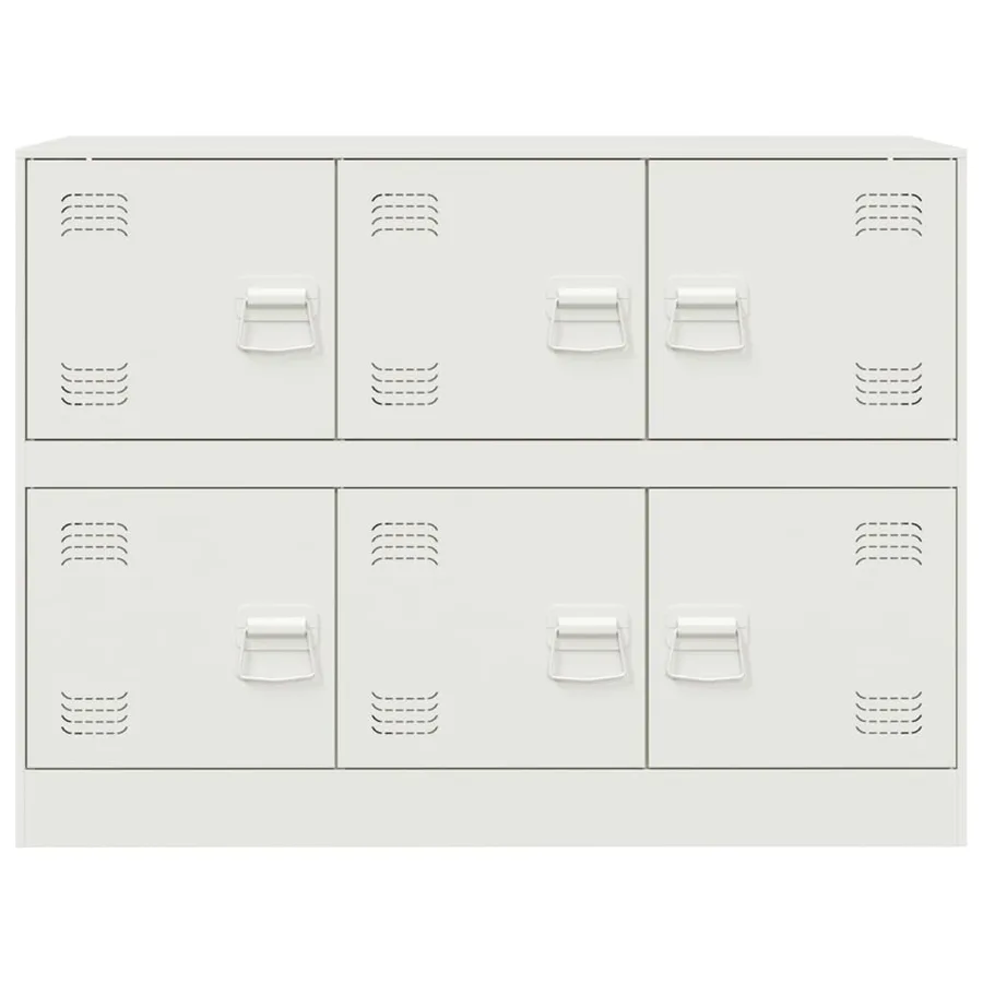 Buffet blanc 99x39x73 cm acier - 6