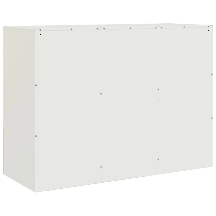 Buffet blanc 99x39x73 cm acier - 9