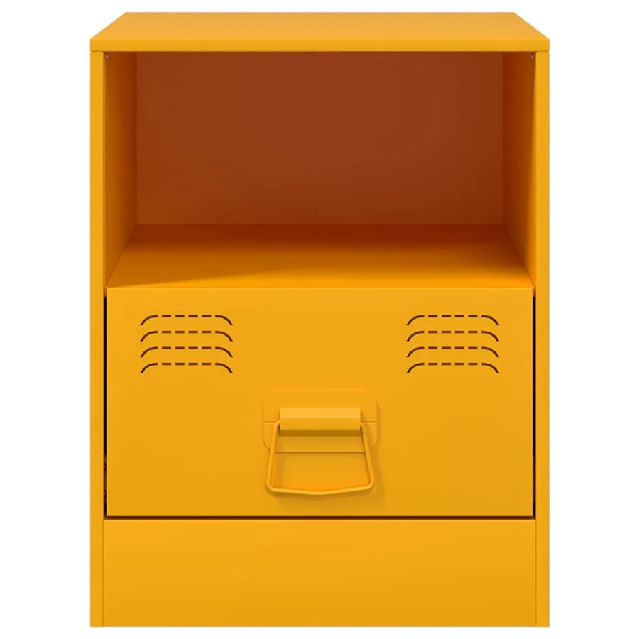 Tables de chevet 2 pcs jaune moutarde 34,5x39x44 cm acier - 5
