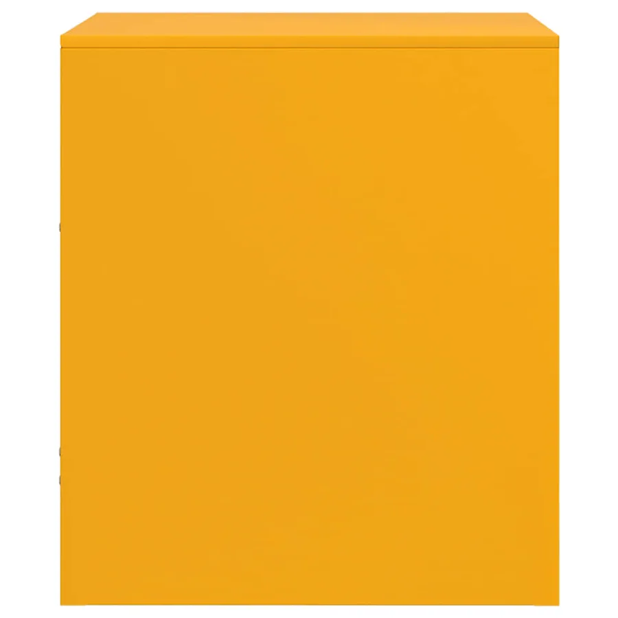 Tables de chevet 2 pcs jaune moutarde 34,5x39x44 cm acier - 8